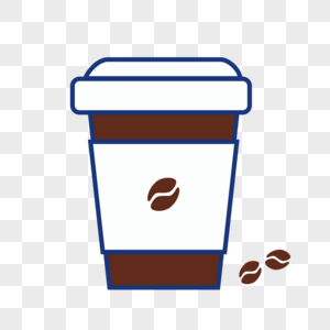 咖啡填色曲别针填色图标高清图片