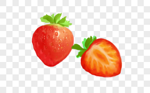草莓插画图片