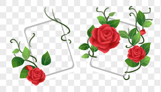 玫瑰花框图片