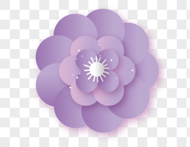 紫色立体花朵图片