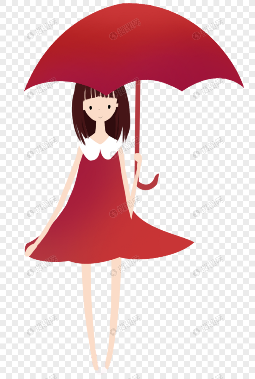 撑伞女孩
