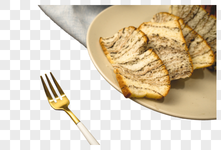 面包与餐具图片
