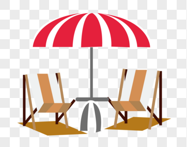海滩躺椅太阳伞图片