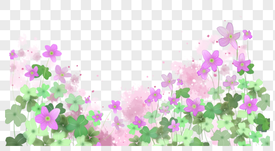 紫色花丛紫色草丛高清图片
