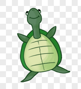 快乐小乌龟绿色龟龟元素高清图片