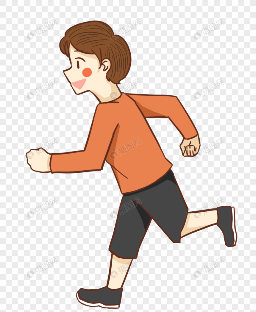奔跑的小男孩