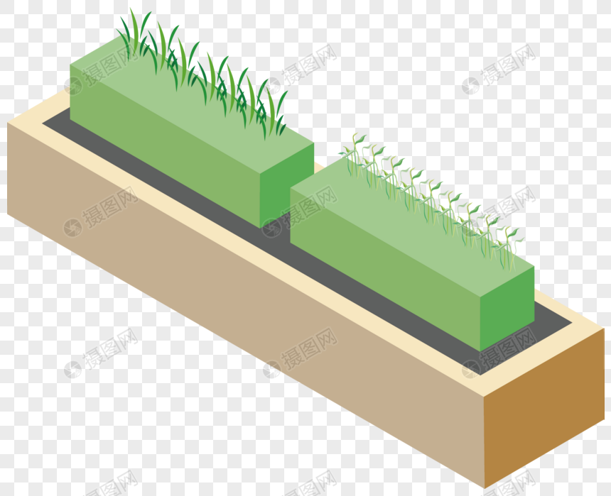 2.5D绿化带图片