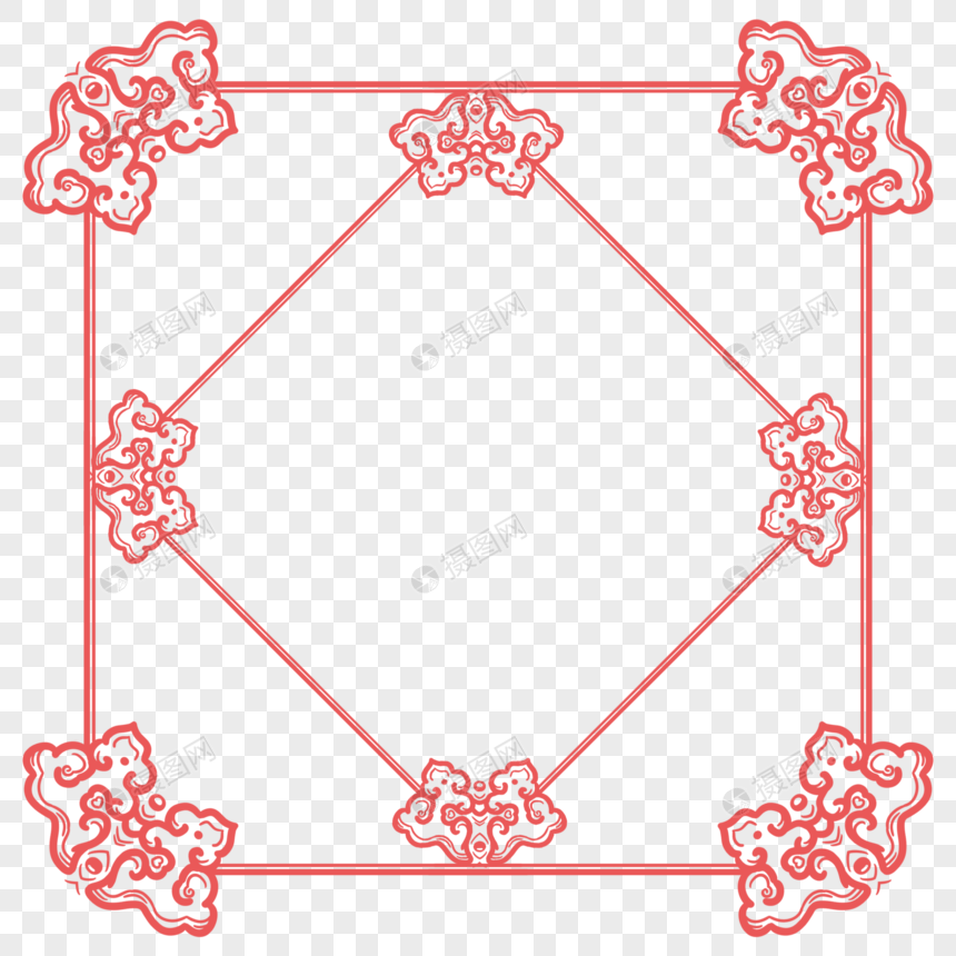 中国风涂鸦边框图片