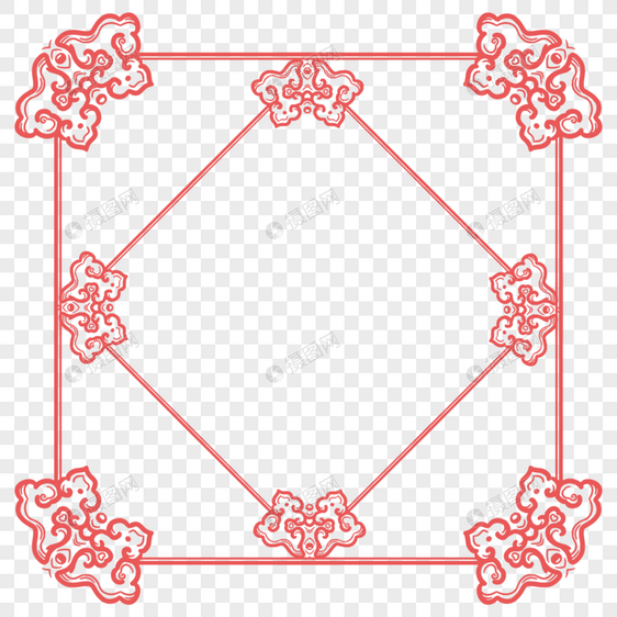中国风涂鸦边框图片