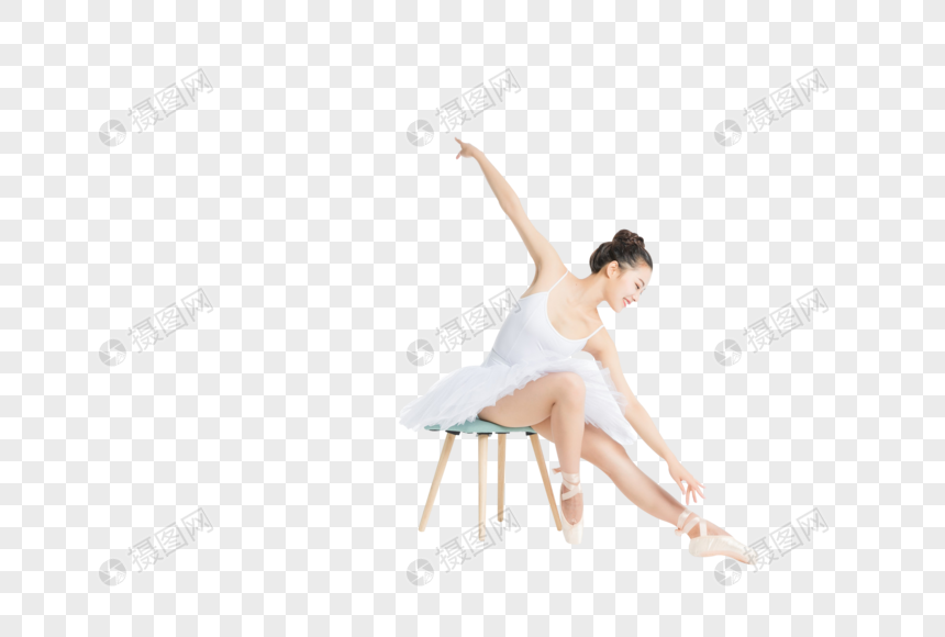 坐着跳芭蕾的女生图片