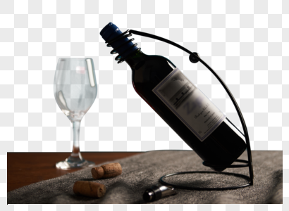 红酒单独的酒瓶高清图片