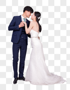 情侣婚纱亲密动作图片