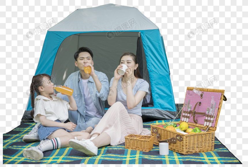 一家人郊游野餐图片