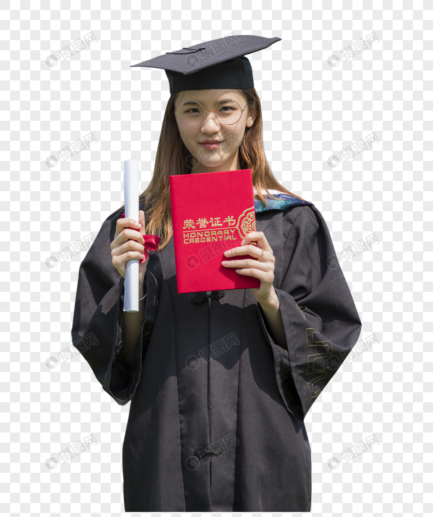 女学生大学毕业了图片