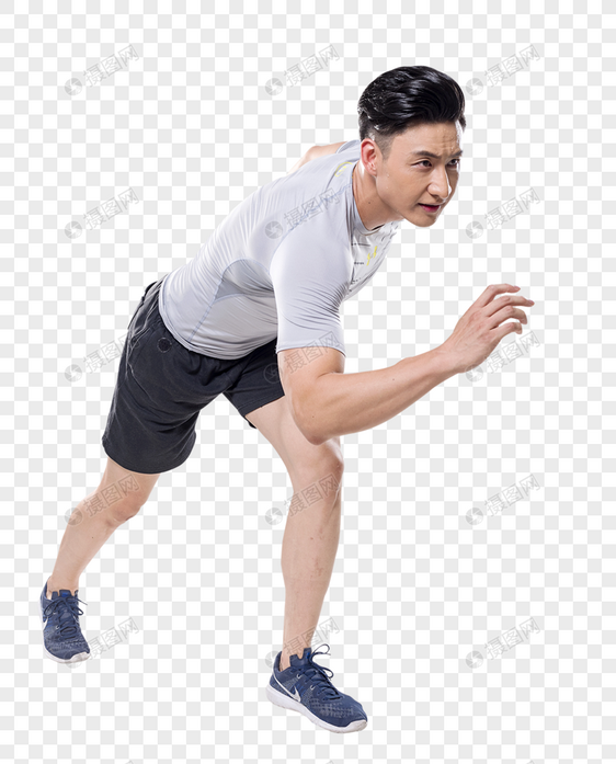 男子跑步动作底图图片
