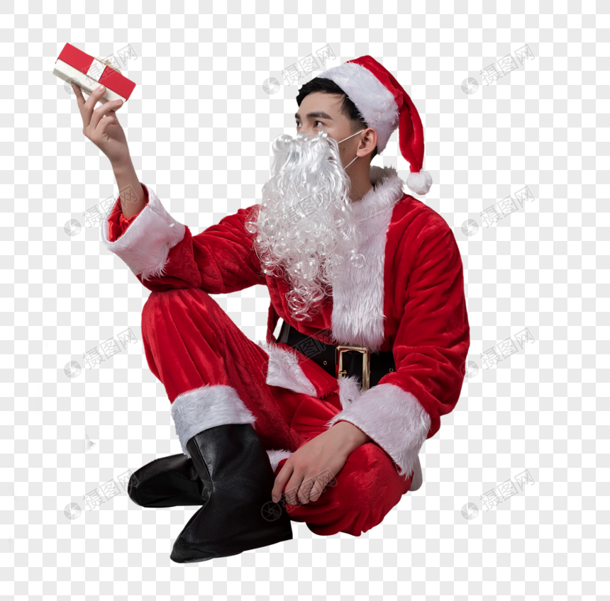 圣诞老人准备礼物图片