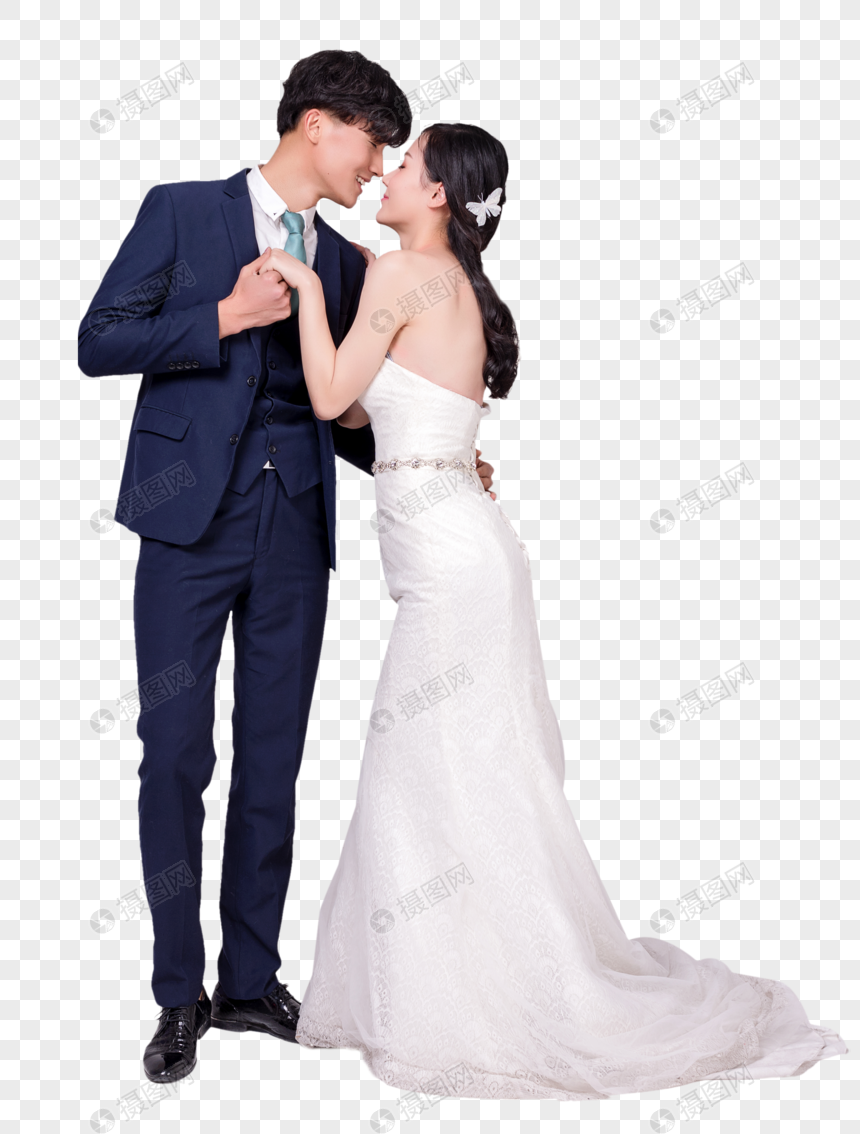 情侣婚纱亲密动作图片