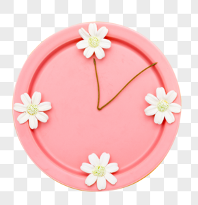 餐盘盘子创意时钟造型高清图片