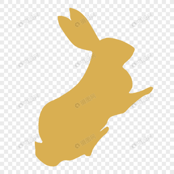 玉兔剪影图片