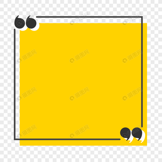 黄色矩形标题框图片