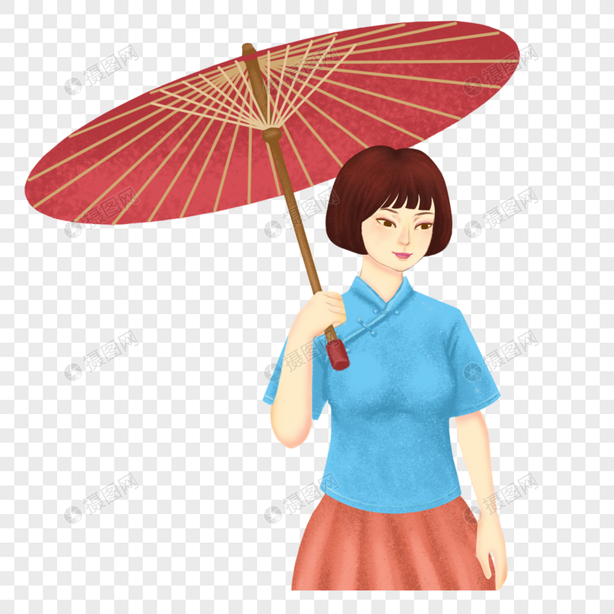 撑伞女孩
