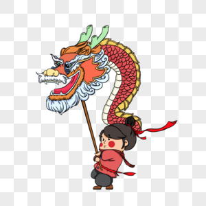 舞龙简笔画图片