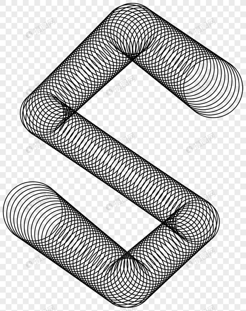 波纹字体S元素素材ai格式_设计素材免费下载