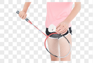 运动女性羽毛球图片