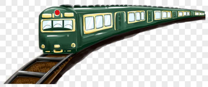 火车手绘火车素材高清图片