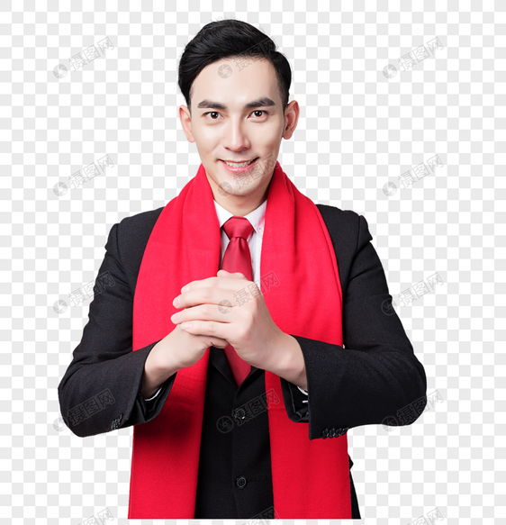 商务人士拜年收拾
