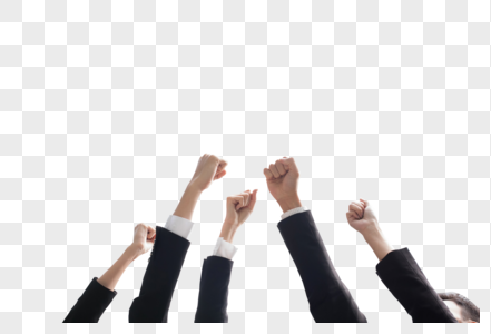 企业文化商务团队举手欢呼胜利高清图片