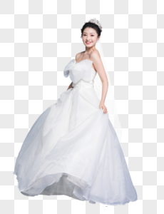 穿婚纱的幸福新娘图片