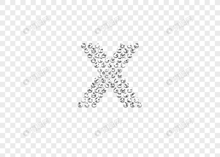 钻石字体X图片