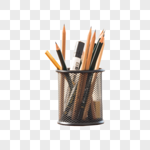 笔筒办公用品铅笔桶高清图片