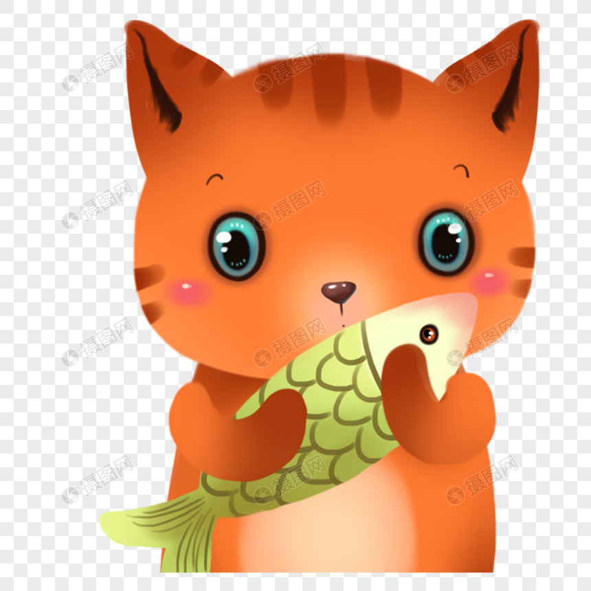 猫抱着鱼