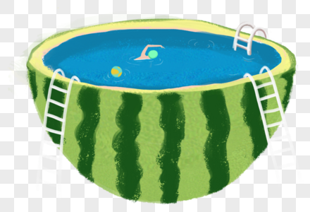 西瓜游泳池图片
