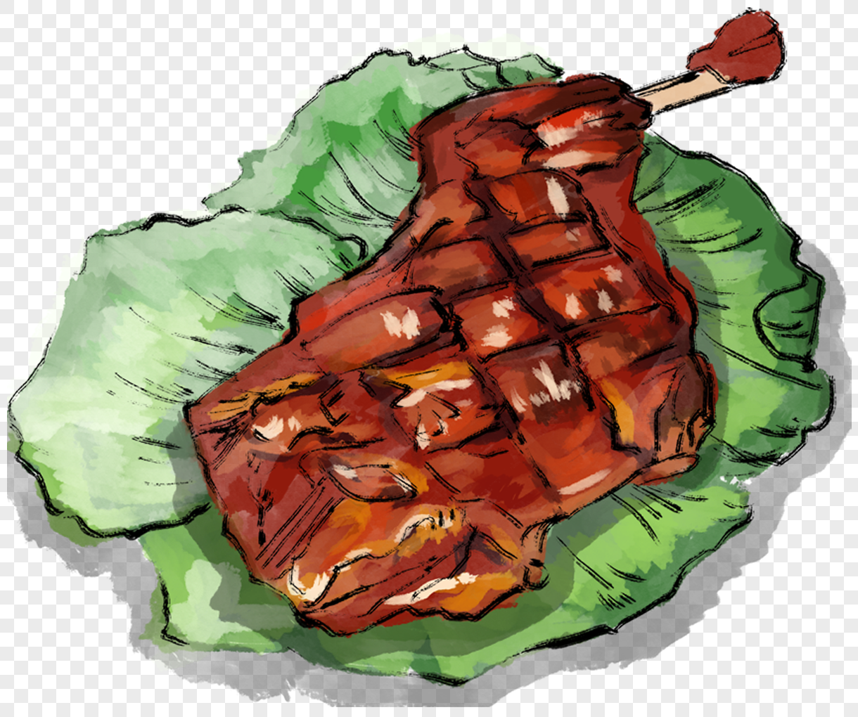 烤羊腿