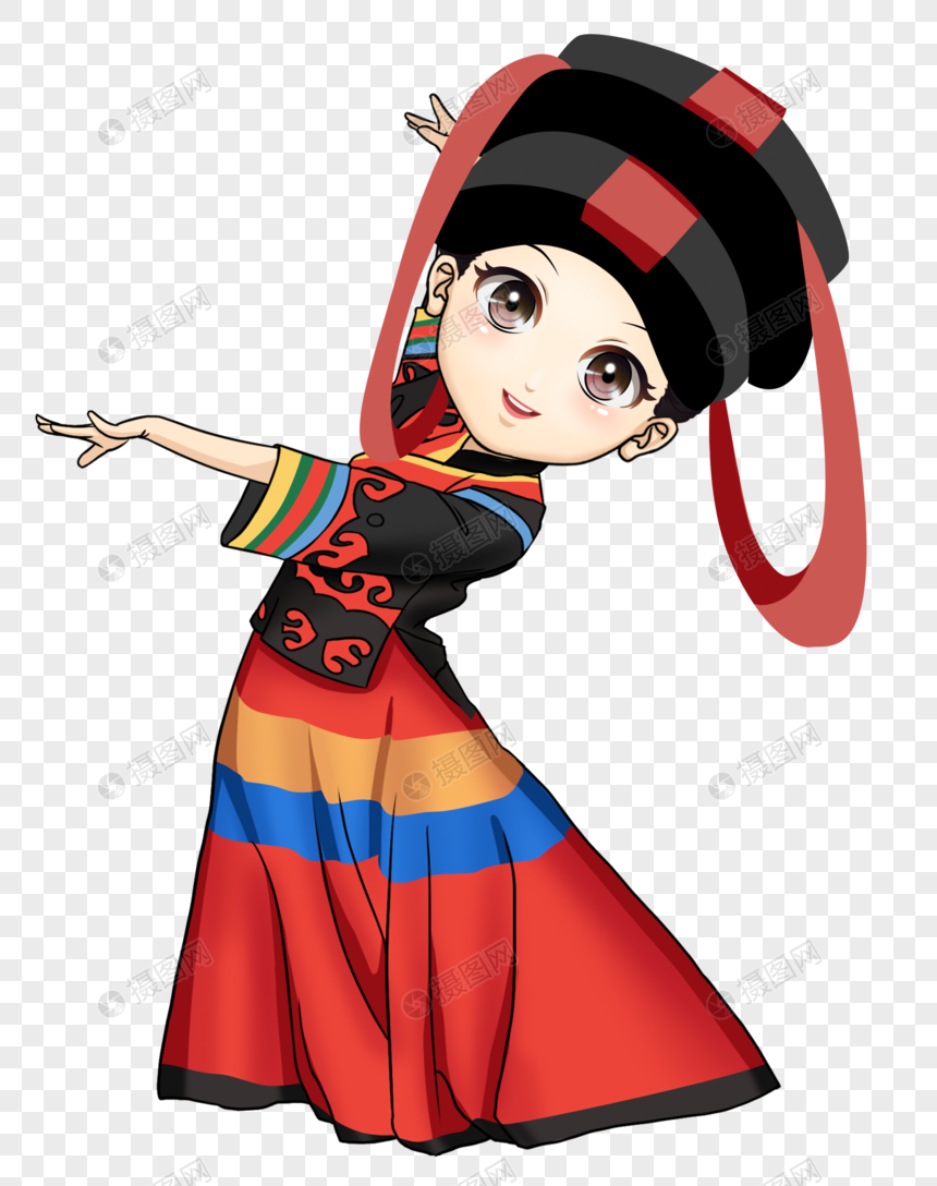 免抠元素 手绘/卡通元素 彝族.png
