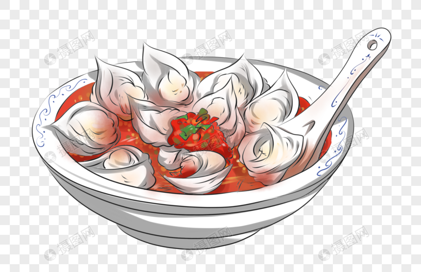 免抠元素 手绘/卡通元素 龙抄手.png