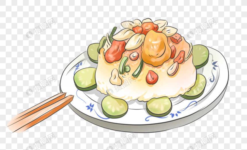 免抠元素 手绘/卡通元素 八宝饭.png