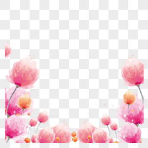 粉色春季梦幻花丛图片