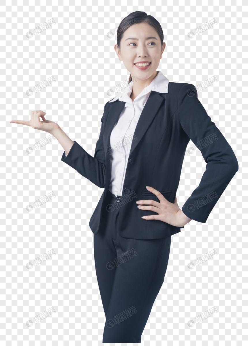 穿西服的职业女性元素素材PNG格式_设计素材