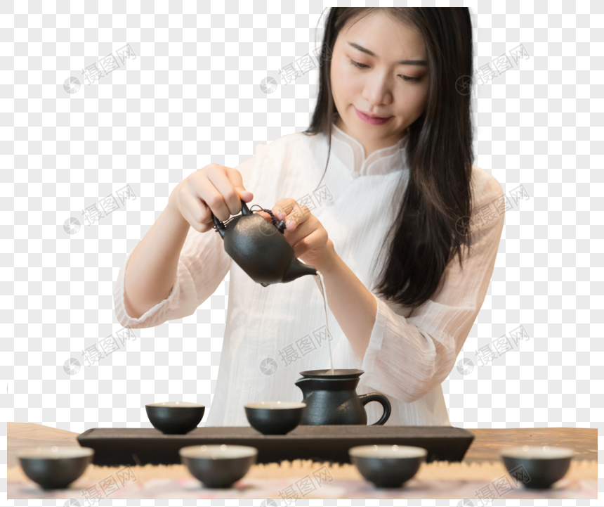 茶艺女性图片