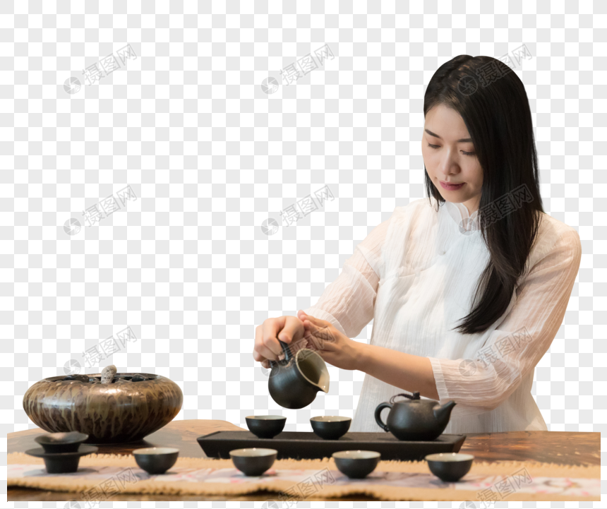 茶艺女性图片