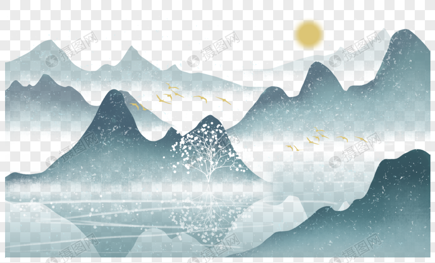 山水元素素材下载-正版素材400568090-摄图网