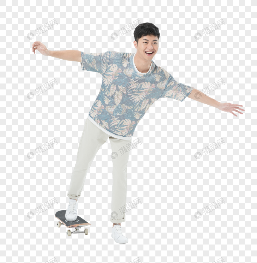 男性玩滑板青年图片