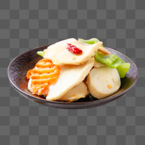 素食清炒杏鲍菇图片