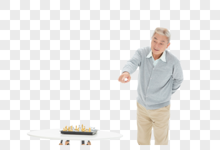 老年人下棋图片