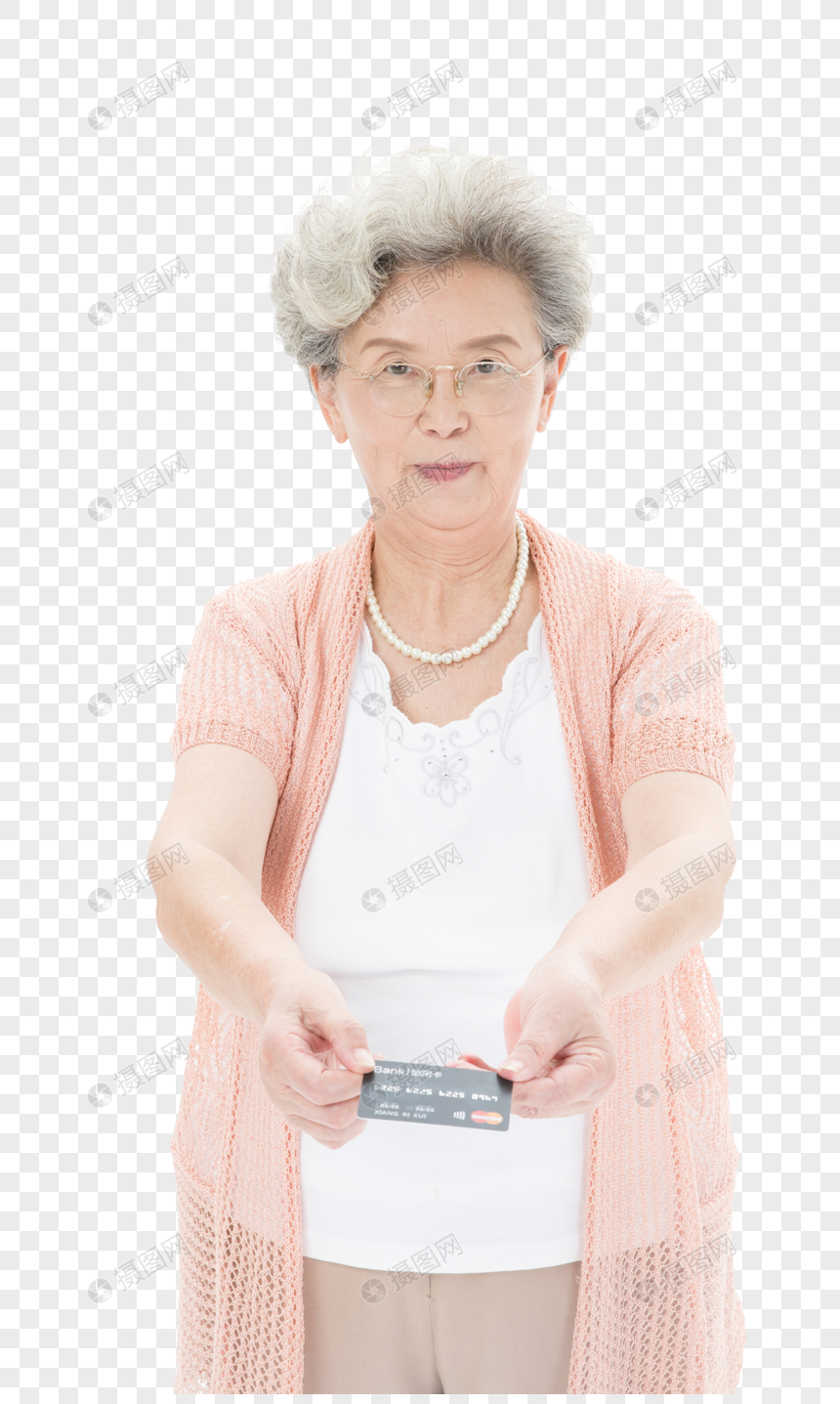老年奶奶信用卡图片