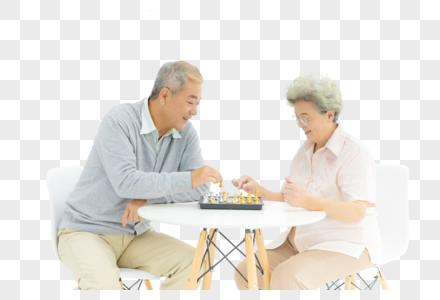 老年人下棋博弈爷爷高清图片